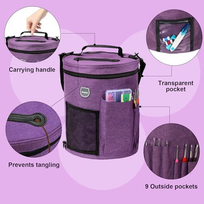 79Pc Crochet Kit,Crocheting Starter Kits with Waterproof Bag & Accessories - Image 3