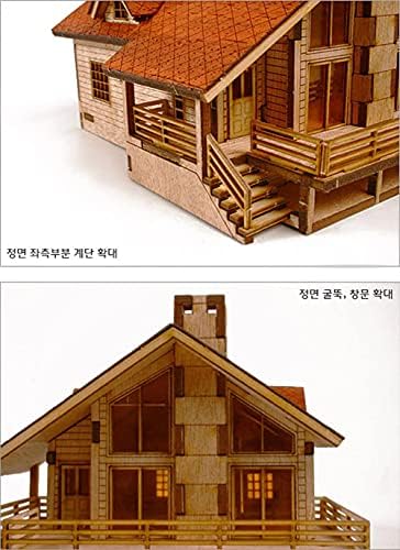 Desktop Wooden Model Kit Garden House A with a Large Deck by YOUNGMODELER by Young Modeler - Image 6
