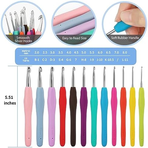 Aeelike Crochet Kit for Beginners Adults, Complete Crochet Set, Blue - Image 4