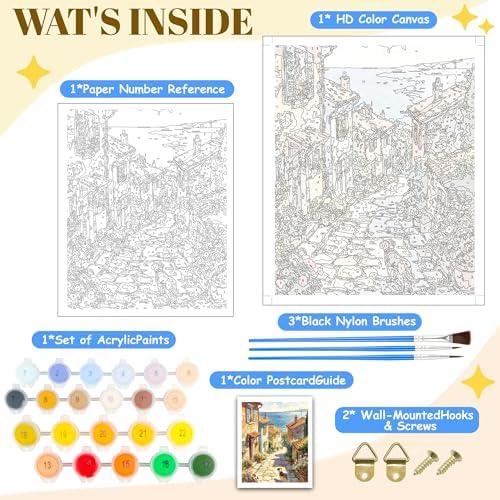 NKVNKV Paint by Numbers Kit for Adults Beginners, Mountain Adult Paint by Numbers on 20" Lx16 W Canvas for Painting Kits for Adults in Colorful Box，for Gift Home Wall Decor Without Frame - Image 4