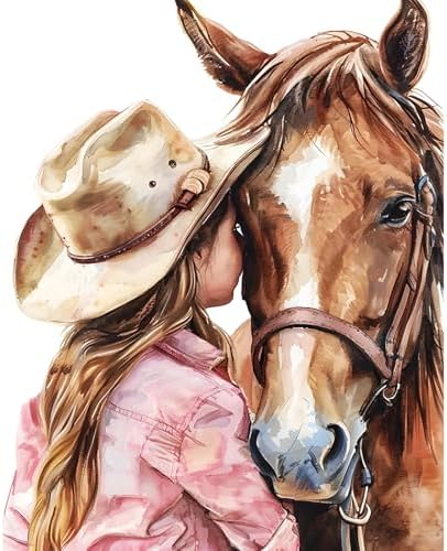 Paint by Numbers Kit for Adults, Horse DIY Painting Kit, 16x20 Inch by CytheronDIYKit