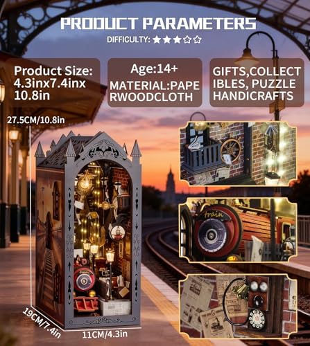Spilay Book Nook Kit for Adults, Fantastic Miniature House Building Kit - Image 2