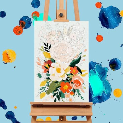 4 Pack Framed Paint by Numbers Kit for Adults with Wooden Easel, 8x12 Inch - Image 5