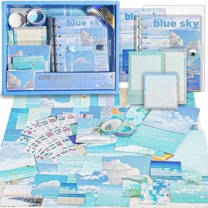 Scrapbooking Supplies Kit, A6 Grid Notebook, Vintage Junk Journaling Kit by Aromoty