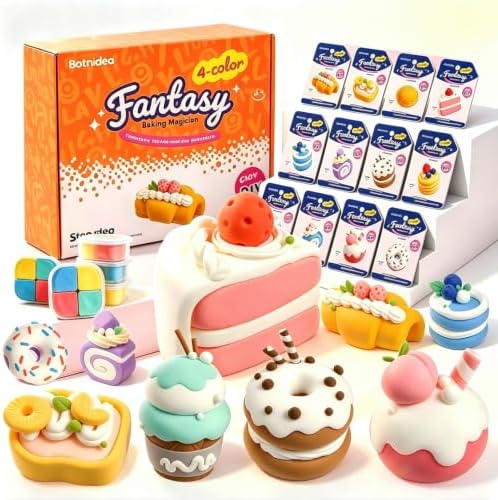 Both idea Air Dry Clay Dry Clay Kit Air Clay Kit & Clay Kits for Kids with Air Dry Clay Tools, Dry Air Clay Craft Cake Dessert Ideal Kid Craft School Party Classroom Birthday Party Gifts by Bothidea