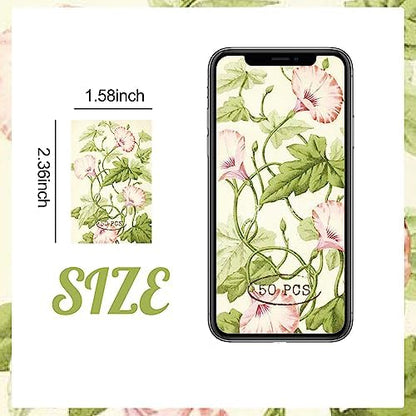 9 Sets 450 Sheets Washi Stickers for Journaling, Plants Fruit Flowers Butterfly Shell Boho Stickers Vintage Aesthetic Scrapbook Sticker for Bullet Journal Art Diary Card Craft Gifts Planner Notebook - Image 4