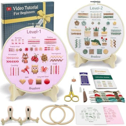 Bradove Beginner Embroidery Kit for Adults and Kids by Bradove