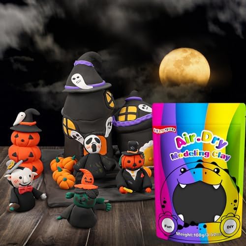 ifergoo 100g Black Air Dry Clay, 3.5oz DIY Creative Modeling Clay for Kids - Image 6