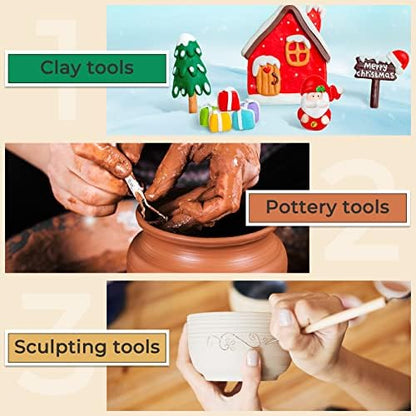 JETMORE 35 Pcs Clay Sculpting Tool Kit, Clay Cutters, Pottery Tools for DIY - Image 4
