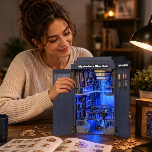 TOYQI Book Nook Kit, DIY Miniature Dollhouse Kit for Adults and Teens - Image 4