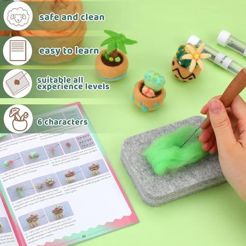 Yizzvb Needle Felting Kit, 6 Pcs Wool Felting kit Felting Tools - Image 4