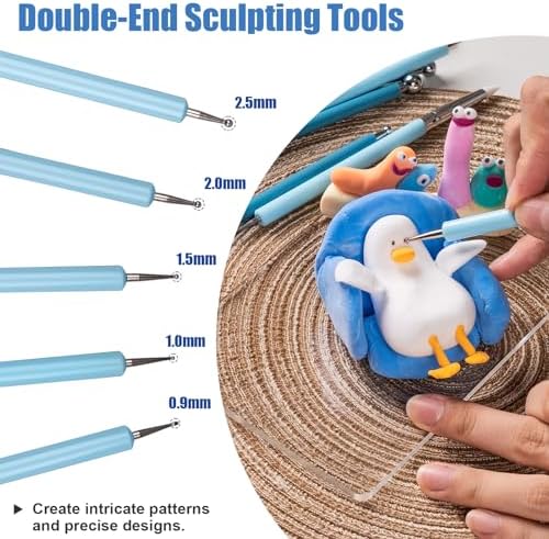 Dotting Tools, Silicone Clay Sculpting Tool, Ceramic Clay Ball Stylus Dot Painting Tools, Pottery Embossing Tool for Rock, Nail, Blending, Drawing, Modeling - Image 5