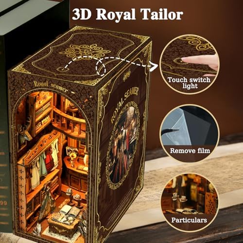 Book Nooks for Adults, DIY Miniature Dollhouse Book Nook Kit - Tailor Shop - Image 4
