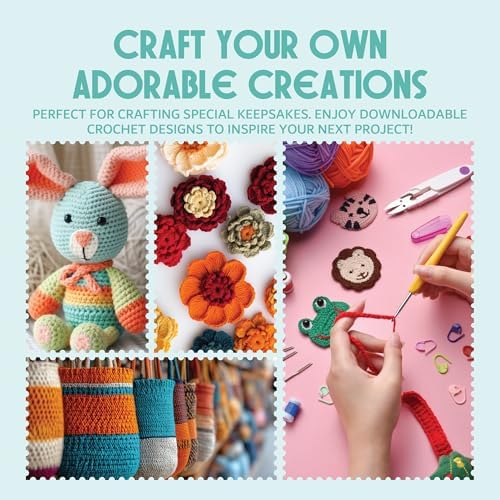 Mira HandCrafts Crochet Kit for Beginners - Essentials Set with 12 Acrylic Yarn Skeins and Other Knitting Accessories, Including Ruler, Hooks, Needles, Stitch Holders, Row Counters, Measuring Tape - Image 7