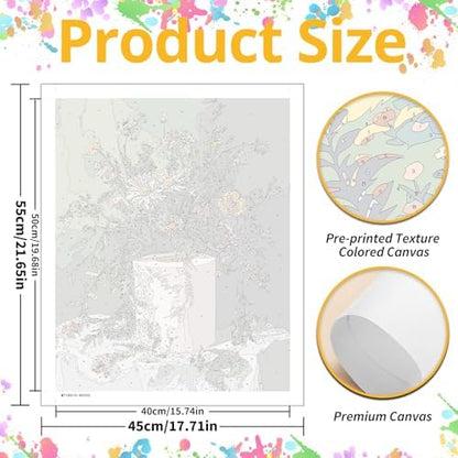 Mandun Bathroom Paint by Numbers Kit for Adults, 16x20 inch - Image 4