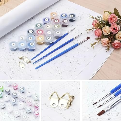 koemhxb Magical Library Paint by Numbers Kit for Adults Beginner Fantasy Acrylic Painting DIY Art Canvas by Number Kits for Gifts Home Wall Decor 16x20 Inch - Image 4