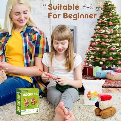 Faircosy Animal Crochet Kit for Beginners: Includes Complete Tools Ample Yarn Step by Step Videos for Teens Adults - Perfect Amigurumi Kit for Indoor Entertainment & Long Journeys - Image 5
