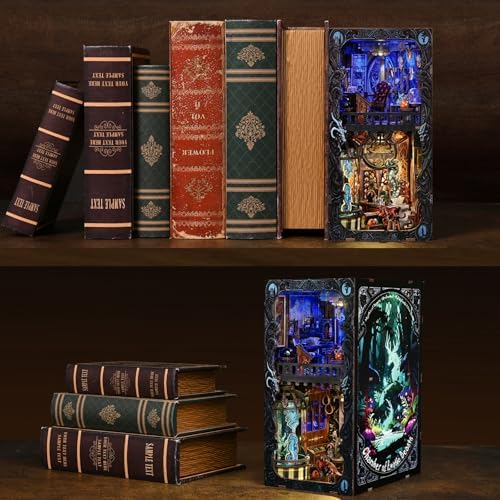 TOYQI Book Nook Kit, DIY Miniature Dollhouse Kit for Adults and Teens - Image 6