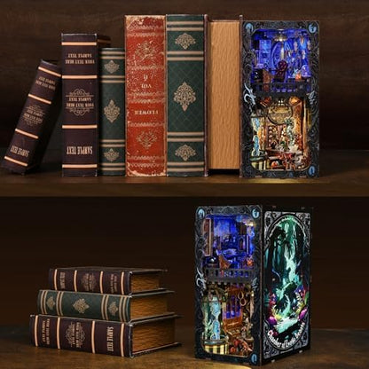TOYQI Book Nook Kit, DIY Miniature Dollhouse Kit for Adults and Teens - Image 6