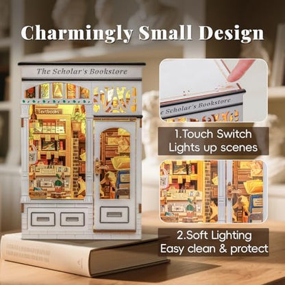 CUTEBEE Book Nook Kit for Adults, Cat Miniature House Kit, Adult Craft Gift - Image 3