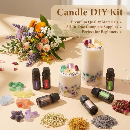 SACATR 10LB Natural 100% Soy Wax Candle Making Kit, with DIY Accessories - Image 3