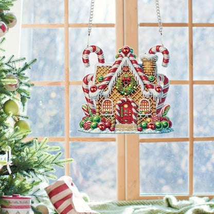 5D DIY Diamond Painting Pendant kit, Magic House Special Handmade Diamond Pendant, Suitable for Home, Window Decorations, Christmas Birthday Creative Gift Preferable - Image 6