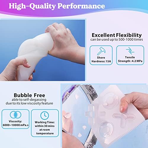 LET'S RESIN Silicone Mold Making Kit 21oz Bundle with 0.5Gallon Crystal Clear Epoxy Resin - Image 5