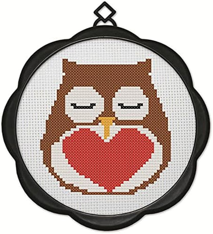 Awesocrafts Cross Stitch Kits Owl 11CT Stamped Patterns Easy Cross Stitching Embroidery Needlework Kit Supplies (Owl 1) by Awesocrafts