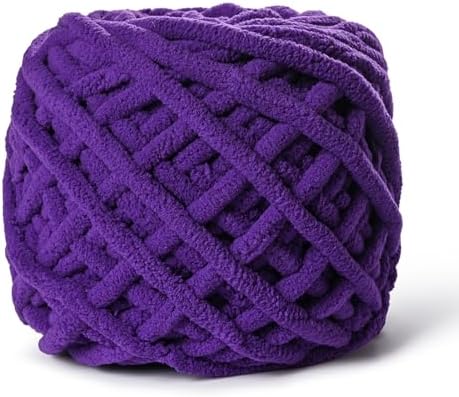 Plush Chenille Chunky Yarn 100g (49.2yd) - Fluffy Velvet Yarn Crochet for Blanket Knitting and Crocheting - Baby Yarns for Crocheting Soft - Amigurumi Yarns (Dewberry) by OMoiut