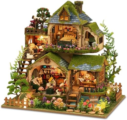 ISSEVE Miniature House Kit, Forest Adventure Tiny House Building Kit by ISSEVE