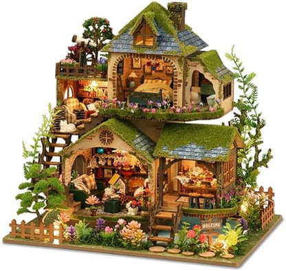 ISSEVE Miniature House Kit, Forest Adventure Tiny House Building Kit by ISSEVE