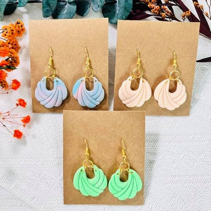 Xaekicr Polymer Clay Cutters – 2PCS Shell Swirl & Abstract Arch Clay Cutters for Polymer Clay Jewelry, Clay Tools and Earring Cutters for DIY Crafts and Earring Kit - Image 4