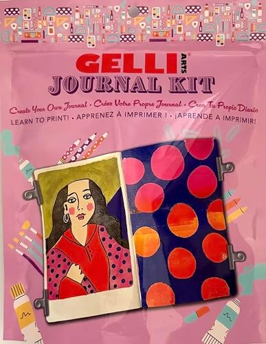 Gelli Arts Journal Kit - All-in-One Printing Kit with 3x5 Gel Plate, Roller, Mini Journal & Mixed Media Supplies, Art Set for DIY Crafts, Handmade Projects for Kids or Adults by GelliArts