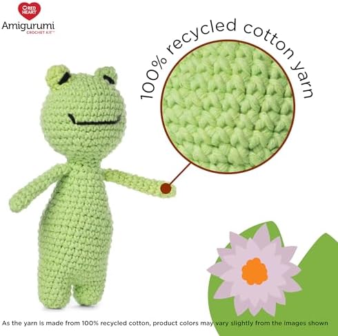 Red Heart Amigurumi Trevor The Frog Kit - Image 4