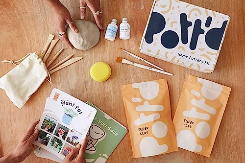 Pott'd Pottery Kit, Air Dry Clay Kit for Adults & Beginners - Image 3