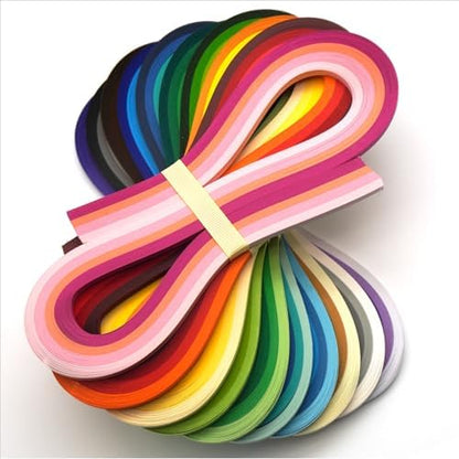 JUYA Thick Quilling Strips Set 40 Colors 160+ GSM 7mm/0.28in Width by JUYACrafts
