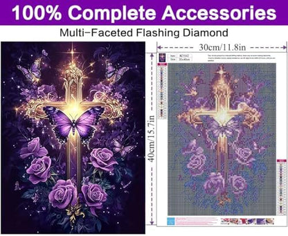 Diamond Art Kits for Adults, Cross Diamond Art Painting Kits for Adults - Image 4