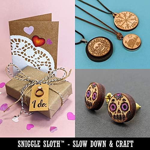 Vintage TV Television Silhouette Mini Wood Shape Charms Jewelry DIY Craft - 30mm (6pcs) - with Hole - Image 5