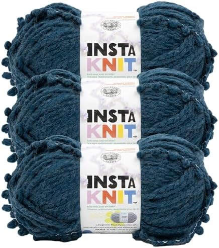Lion Brand Yarn, InstaKnit Yarn, Un-Teal We Meet Again, Blue, 3 Pack by LionBrandYarn