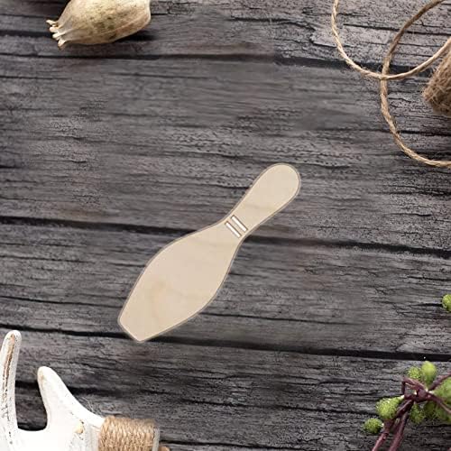 Bowling Pin Wood Craft,Unfinished Wooden Cutout Art,DIY Wood Sign, Inspirational Farmhouse Wall Plaque,Rustic Home Decor for Indoor Holiday Home Classroom Office by Arupkeer