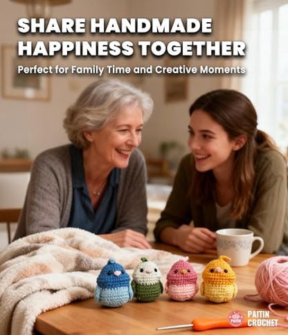 PAITIN Crochet Starter Kit – Easy DIY Craft Set for Adult Beginners, Handmade Yarn Art Project with Video Guidance (Parrot) - Image 6