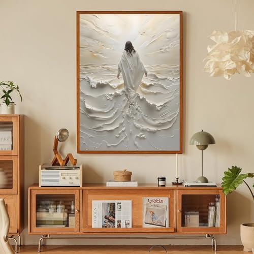 Jesus Paint by Numbers Kit for Adults Framed Canvas 12X16 in, Frameworkless - Image 5