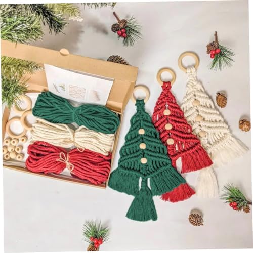 BUGUUYO 1set Macrame Wall Hanging Kit Complete Craft Set Natural Rope Easy Instructions for Stunning Home Decor for Christmas Ornaments and Handmade - Image 4