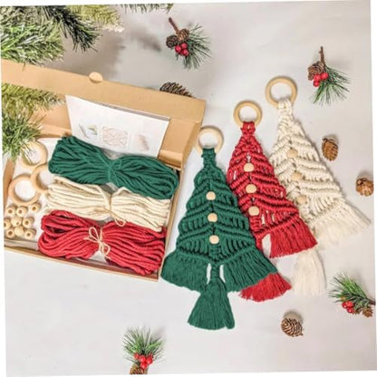 BUGUUYO 1set Macrame Wall Hanging Kit Complete Craft Set Natural Rope Easy Instructions for Stunning Home Decor for Christmas Ornaments and Handmade - Image 4
