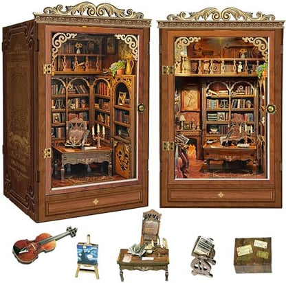 SUNNINO DIY Miniature Dollhouses Kit with LED Lights for Adults by SUNNINO