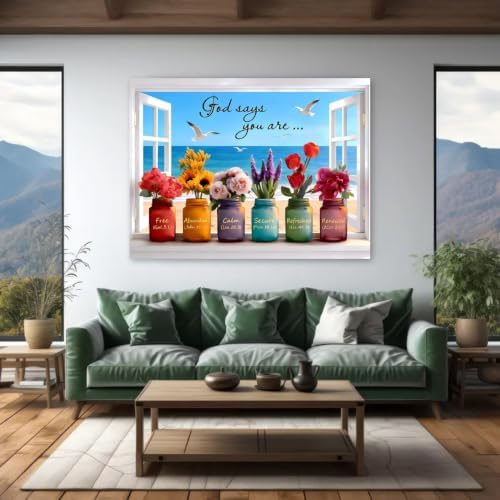 Wishful Window Paint by Numbers Kit for Adults Framed Canvas, Frameworkless - Image 4