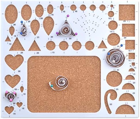 1 Set of Paper Quilling Template Board Quilling Mould with 2pcs Quilling Slotted Tools and 40pcs Pearl Head Pins for DIY Paper Craft - Image 5