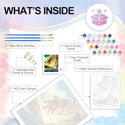 Camocin Paint by Numbers Kit for Adults, Jesus Number Painting Canvas Kit - Image 4