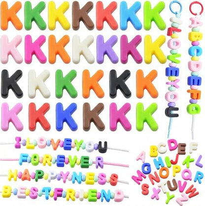 Large Letter Beads 26 Pcs 20mm 3D Paracord Beads Acrylic Colorful Bubble Big Alphabet Bead 6mm Large Hole Chunky Letter Bead for Keychains Purse Bag Charm Kit Backpack (26, Large Letter Beads K) by KJMLDIY