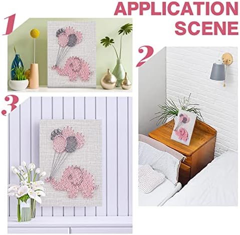 WEBEEDY DIY 3D String Art Kit for Adults Beginners, Elephant Craft Kit, Include All Necessary Accessories and Frame, Christmas Home Wall Decorations Unique Gift - Image 4
